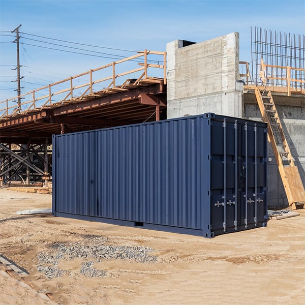 our construction site storage containers are weatherproof to protect your items from the elements